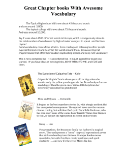 Great Chapter books With Awesome Vocabulary