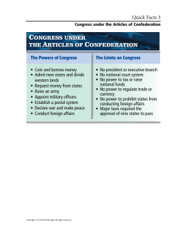 congress under the articles of confederation