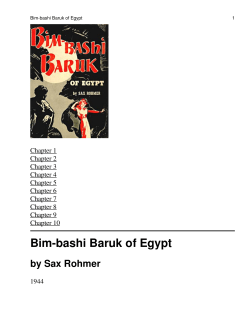 Bim-bashi Baruk of Egypt - University of Macau Library