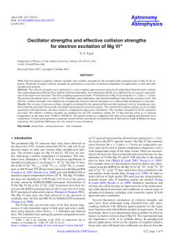 Oscillator strengths and effective collision strengths for electron