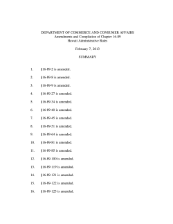 Hawaii Adminstrative Rules Title 16 Chapter 89 Nurses