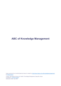 ABC of Knowledge Management