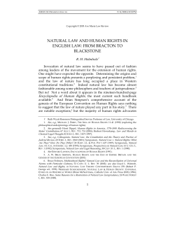 natural law and human rights in english law: from
