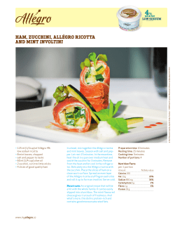 ham, zucchiNi, all&eacute;gro ricotta aNd miNt InvoltInI