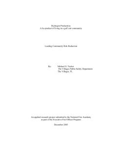 Hydrogen Protection: A byproduct of living in a golf cart community