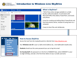 Introduction to Windows Live SkyDrive