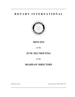 Board minutes - June 2013 - My Rotary