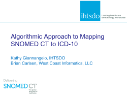Algorithmic Approach to Mapping SNOMED CT to