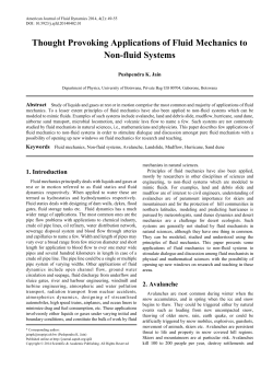 Fluid mechanics, Non-fluid systems, Avalanche, Landslide, Mudflow