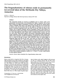 The biogeochemistry of nitrous oxide in permanently ice