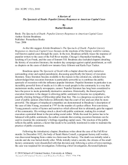 Populist Literary Responses to American Capital Cases