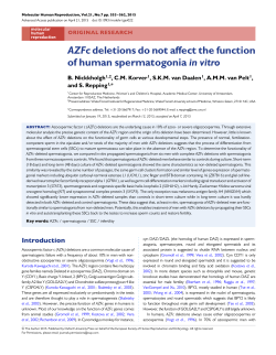 AZFcdeletions do not affect the function of human spermatogonia in