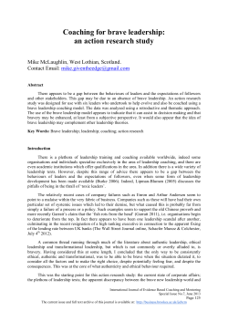 Coaching for brave leadership: an action research study