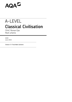 A-level Classical Civilisation Mark scheme Unit 04C - Roman