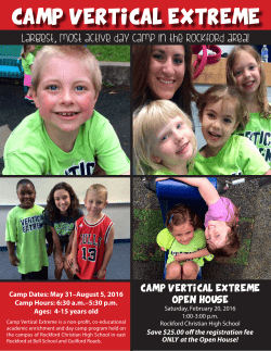 Largest, most active day camp in the Rockford area!