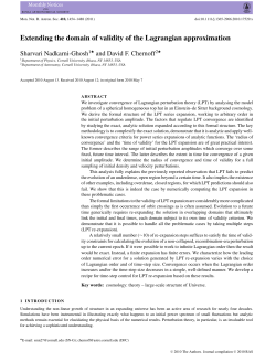 Extending the domain of validity of the Lagrangian approximation