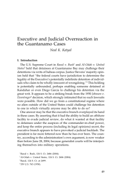 Executive and Judicial Overreaction in the