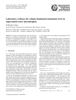 Laboratory evidence for volume-dominated nucleation of ice in