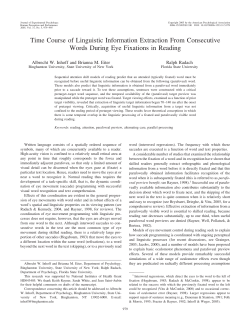 Time Course of Linguistic Information Extraction From Consecutive