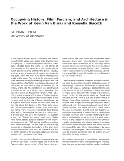 Occupying History: Film, Fascism, and Architecture in the Work of