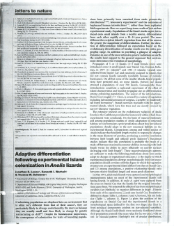 letters to nature Adaptive differentiation following experimental