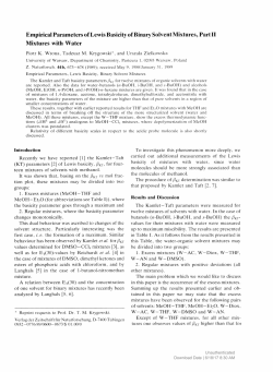 Empirical Parameters of Lewis Basicity of Binary