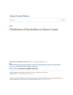 Distribution of Slaveholders in Adams County