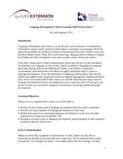 Language Development: What Licensing Staff