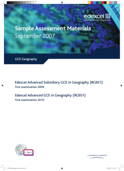 Sample Assessment - Edexcel