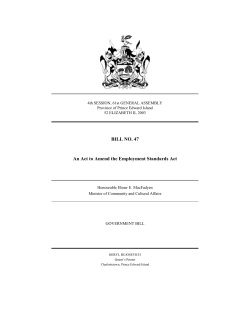 Bill 47 - Legislative Assembly of PEI