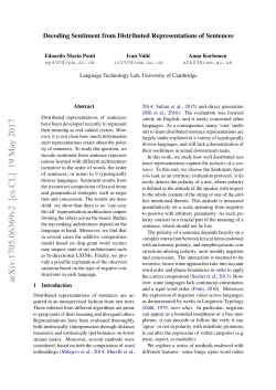 Decoding Sentiment from Distributed Representations of Sentences