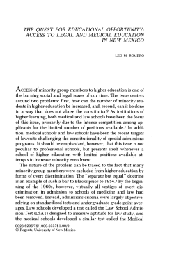 the quest for educational opportunity
