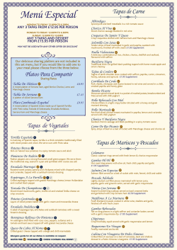 Men&uacute; Especial - Cafe Andaluz