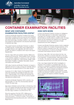 CONTAINER EXAMINATION FACILITIES