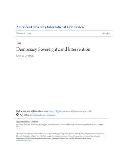 Democracy, Sovereignty, and Intervention