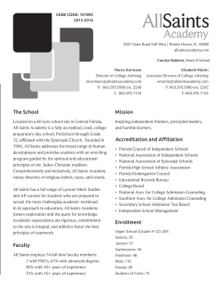 Enrollment The School Faculty Accreditation and Affiliation Mission