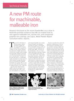 A new PM route for machinable, malleable iron