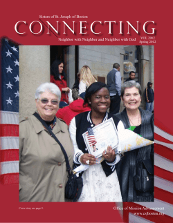 Connecting - Sisters of St. Joseph of Boston