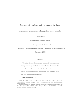 Mergers of producers of complements: how