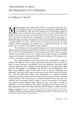 An Imperative of Civilization