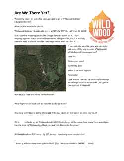 Are We There Yet? - Wildwood Outdoor Education Center