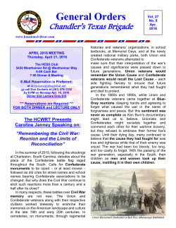 General Orders - Houston Civil War Round Table