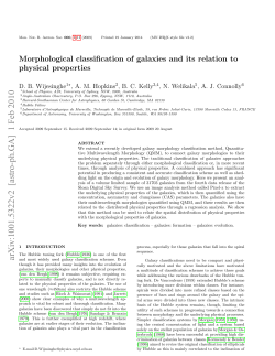 Morphological classification of galaxies and its relation to physical