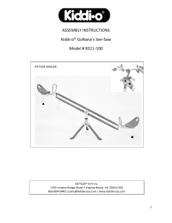 ASSEMBLY INSTRUCTIONS Kiddi-o&reg; GoNana`s See