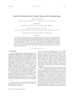 Internal Tide Reflection and Turbulent Mixing on the Continental Slope