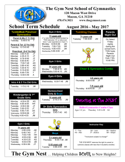 School Term Schedule August 2016 - May 2017
