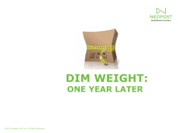 dim weight - ProShip, Inc.