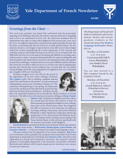 Fall 2009  - Department of French