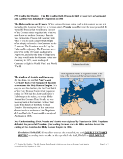 The 4th Double: Both Prussia (which we can view as Germany)