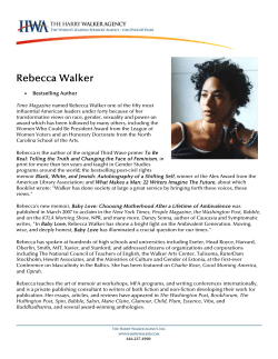 Rebecca Walker - Harry Walker Agency